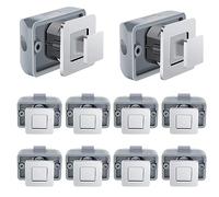 Lot de 10 boutons de verrouillage carrés à bouton-poussoir en alliage de zinc pour bateau, yacht, camping-car, caravane, camping-car