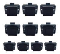 Lot de 10 boutons de verrouillage carrés à bouton-poussoir en alliage de zinc pour bateau, yacht, camping-car, caravane, camping-car