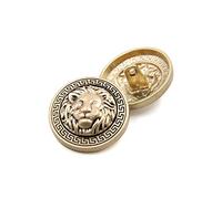 Lot de 10 boutons de vêtements - Mode Tête de Lion à coudre Bouton rond en forme de métal Ensemble de boutons pour homme femme Blazer, Manteau, uniforme, Chemise, Conséquence de la Veste 20mm doré