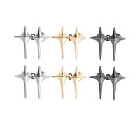 Lot de 10 boutons décoratifs réglables, adaptés aux pantalons, avec motif étoile croisée, adaptés à la confection de vêtements