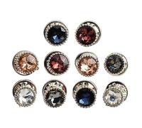 Lot de 10 boutons élégants en perles synthétiques pour femme - Fermeture sans couture - Épingles invisibles pour éviter l'exposition aux accidents - Fournitures de fabrication de bijoux