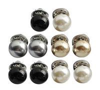 Lot de 10 boutons élégants imitation perles pour femme - Fermeture sans couture - Épingles invisibles pour éviter l'exposition aux accidents - Boutons polyvalents