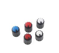 Lot de 10 boutons en aluminium 10 x 12 mm, encodeur, potentiomètre, carte son, rouge, bleu, blanc, trou intérieur fin, amplificateur de volume de 6 mm, capuchon métallique(Blue round 10pcs)