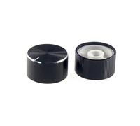 Lot de 10 boutons en aluminium for carte son, potentiomètre, trou intérieur fin de 6 mm, réglage du volume, amplificateur de puissance, capuchon métallique(30x13halfshaft)