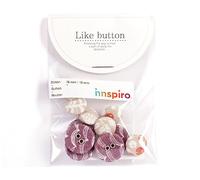 Lot de 10 boutons en coton 18 mm/13 mm. 5 u./mesure