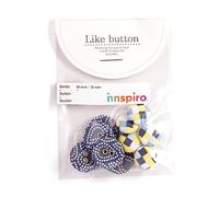 Lot de 10 boutons en coton twilight 18 mm/13 mm. 5 u./mesure