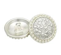 Lot de 10 boutons en métal doré avec perles pour vêtements, Couleur 1 à 10 pièces, 22,5mm
