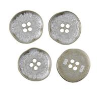 Lot de 10 boutons en métal doré en forme de laurier pour manteaux et travaux manuels, Couleur 2-10 pièces, 21,5mm