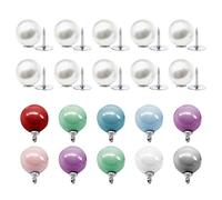 Lot de 10 Boutons en Nacre, 10 Pièces De Fausses Perles Brillantes Colorées, Boutons en Nacre, Broches en Perles, Boutons en Nacre À Coudre, Couvre-Boutons De Chemise