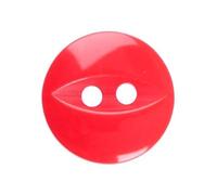 Lot de 10 boutons œil de poisson rouge cerise 11 mm - Idéal pour les gilets de bébé, les tricots et les petites réparations - Rouge cerise Giddy Square