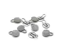 Lot de 10 boutons linguels avec crochets de traction, base en maille (5 paquets)