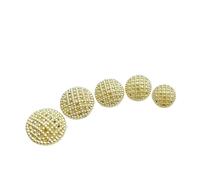 Lot de 10 boutons minimalistes en maille métallique, cousus à la main, avec boucle creuse(NB-2-154-1,23MM)