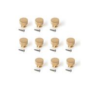 Emuca Boutons pour meubles Argos Aluminium Ø 30 mm Or – Lot de 10