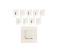 Zenitech - Lot de 10 boutons poussoirs Diwone bornes auto