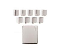 Zenitech - Lot de 10 boutons poussoir à voyant - Gris - Orok Gris G