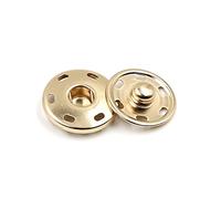 Lot de 10 boutons-pression en métal Idéal pour sac à main vêtements et travaux de couture, doré, 15 mm