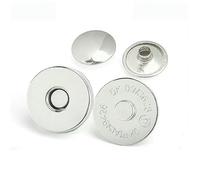 Lot de 10 boutons-pression magnétiques solides, fermoirs, rivets, fleur de prunier, accessoires pour sacs fins, boucle d'adsorption, argent K72, 10 mm