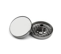 Lot de 10 boutons-pression métalliques plats sans couture, adaptés aux vestes, doudounes, accessoires de réparation, décoration de couture DIY,17 mm