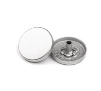 Lot de 10 boutons-pression métalliques plats sans couture, adaptés aux vestes, doudounes, accessoires de réparation, décoration de couture DIY,17 mm