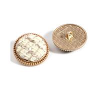 Lot de 10 boutons recouverts pour cardigan, tige ronde, accessoires de couture pour patchwork,Couleur 1,25 mm - 10 pièces