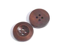 Lot de 10 boutons ronds en bois à 2/4 trous 38 mm for vêtements, manteaux, décorations DIY, accessoires couture, 5 couleurs option pour la Couture(TYPE-R,10pcs 12.5mm)
