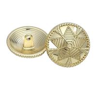 Lot de 10 boutons ronds en métal doré en forme d'étoile, Couleur 2-10 pièces, 22,5mm