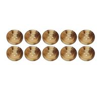 Lot de 10 boutons ronds en plastique à coudre sur pantalons, costumes, jupes, cardigans, 4 trous Marron clair mélangé 18 mm