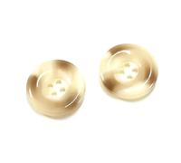 Lot de 10 boutons ronds en résine à quatre trous, parfaits pour décorer un pull ou un blazer,Beige,34 mm