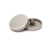 Lot de 10 boutons ronds plats en métal doré, adaptés aux pantalons, chemises et accessoires de couture faits main.,15 mm