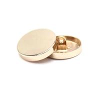 Lot de 10 boutons ronds plats en métal doré, adaptés aux pantalons, chemises et accessoires de couture faits main.,15 mm