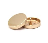 Lot de 10 boutons ronds plats en métal doré, adaptés aux pantalons, chemises et accessoires de couture faits main.,12 mm