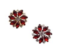 Lot de 10 boutons strass métallisés or/argent 20 mm for la couture cardigans, manteaux, robes et autres vêtements, avec boucle décorative poignée(Color 8,Silver)