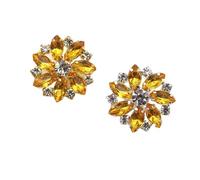 Lot de 10 boutons strass métallisés or/argent 20 mm for la couture cardigans, manteaux, robes et autres vêtements, avec boucle décorative poignée(Color 1,Silver)