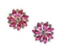 Lot de 10 boutons strass métallisés or/argent 20 mm for la couture cardigans, manteaux, robes et autres vêtements, avec boucle décorative poignée(Color 4,Silver)