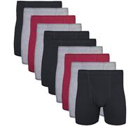 Lot de 10 boxers Gildan ? ceinture couverte pour homme, noir/grenat/graphite, taille XL