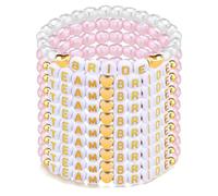 Lot de 10 bracelets de demoiselle d'honneur - 1 mariée + 9 bijoux de demoiselle d'honneur, bijoux de fête de mariage, perles acryliques et argile, cadeaux pour enterrement de vie de jeune fille