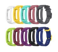 Lot de 10 bracelets de rechange Tencloud compatibles avec Fitbit Ace 2, bracelets souples en silicone souple pour moniteur d'activité Inspire 2/Inspire HR/Inspire/Ace 2 (10 couleurs).