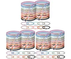 Lot de 10 bracelets élastiques faits à la main avec perles d'argile colorées pour femmes, enfants, dimanche, Noël, Halloween, montre de course pour femme, One Size*3, Plastique, Pas de gemme
