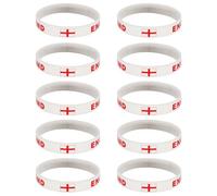 Lot de 10 bracelets élégants en silicone pour événements de football 2026 avec couleur nationale vive pour les amateurs de sport, One Size, Silicone