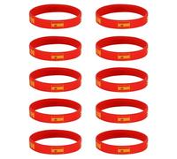 Lot de 10 bracelets en silicone lumineux avec drapeaux de pays 2026, idéal pour les cadeaux et les fêtes, bracelets sur le thème du drapeau international, One Size, Silicone