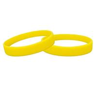 Lot de 10 bracelets en silicone pour enfant Jaune