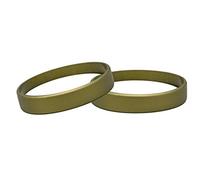 Lot de 10 bracelets en silicone, tailles jeunes, couleurs variées (doré)