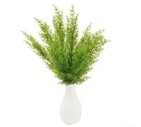 Lot de 10 branches de cyprès artificielles vertes de 42 cm - Plante artificielle réaliste en fil de fer - Feuillage réaliste - Pour la maison, le bureau, le balcon, l'intérieur et l'extérieur