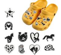 Lot de 10 breloques croco amusantes, accessoires crocodiles amusants, breloques crocodiles amusantes, pinces à chaussures de cowboy occidental, accessoires de breloques amusantes pour sabots, taille