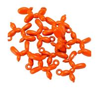 Lot de 10 breloques en forme de chien ballon 3D 18,5 x 13,5 mm en alliage métallique coloré pour fabrication de colliers et porte-clés, One Size, Résine, Pas de pierre précieuse