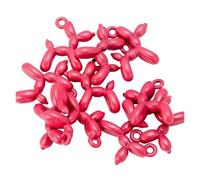 Lot de 10 breloques en forme de chien ballon 3D 18,5 x 13,5 mm en alliage métallique coloré pour fabrication de colliers et porte-clés, One Size, Résine, Pas de pierre précieuse