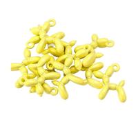 Lot de 10 breloques en forme de chien ballon 3D 18,5 x 13,5 mm en alliage métallique coloré pour fabrication de colliers et porte-clés, One Size, Résine, Pas de pierre précieuse