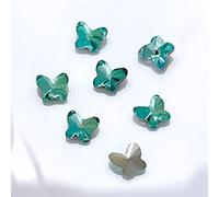 Lot de 10 breloques en forme de cœur en forme de papillon avec strass pour ongles en acrylique