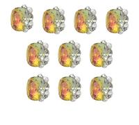 Lot de 10 breloques en forme de cœur pour ongles Art Pierres arbustes Square Nail Charms Art Fournitures de manucure