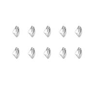 Lot de 10 breloques en forme de cœur pour ongles en acrylique